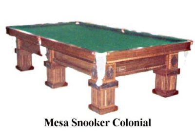 Mesa de Snooker Modelo Colonial com Pano